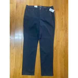 Style & Co Rail Straight Leg Pants Carbon Grey High Rise Tummy Control 18 Long